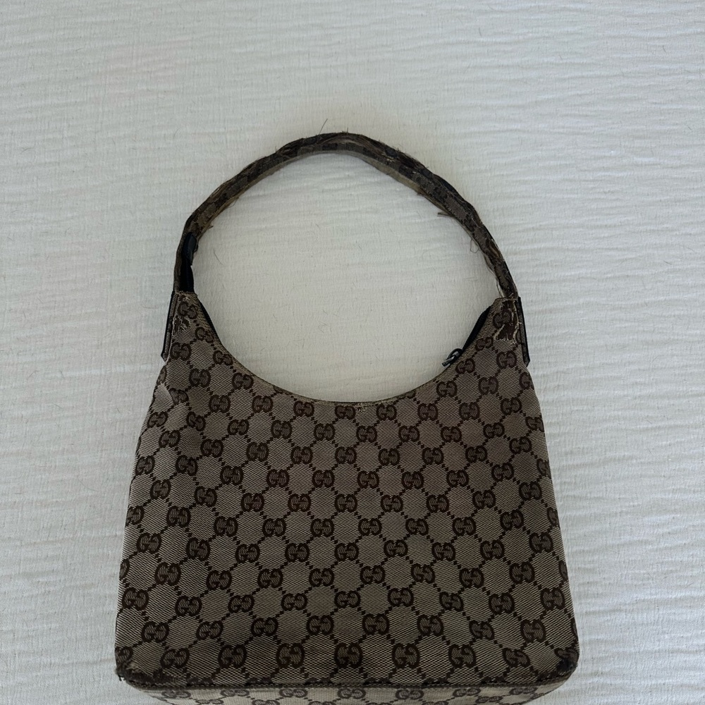 FINAL 🔥VINTAGE Gucci Brown Patterned Women's Shoulder Bag Logo